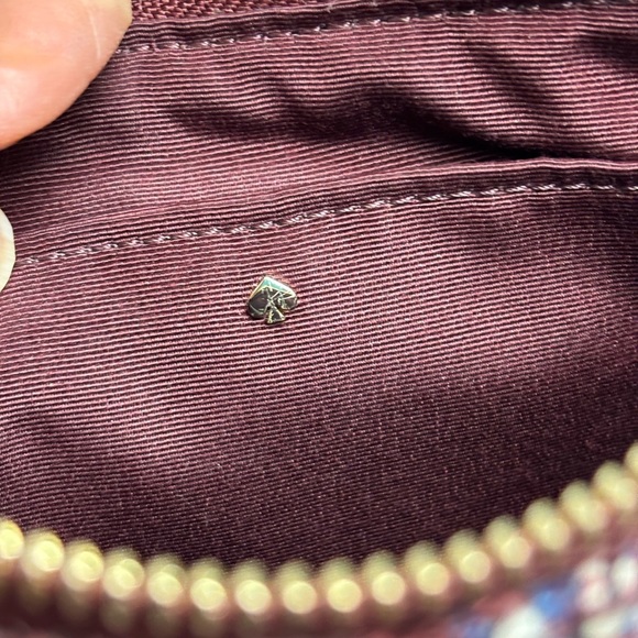 Kate Spade Stylish Plaid Shoulder Bag - Burgundy and White - Picture 13 of 15